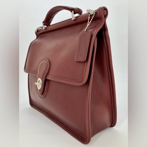 Vintage COACH Burgundy #9927 Willis Leather Bag - Picture 3 of 16